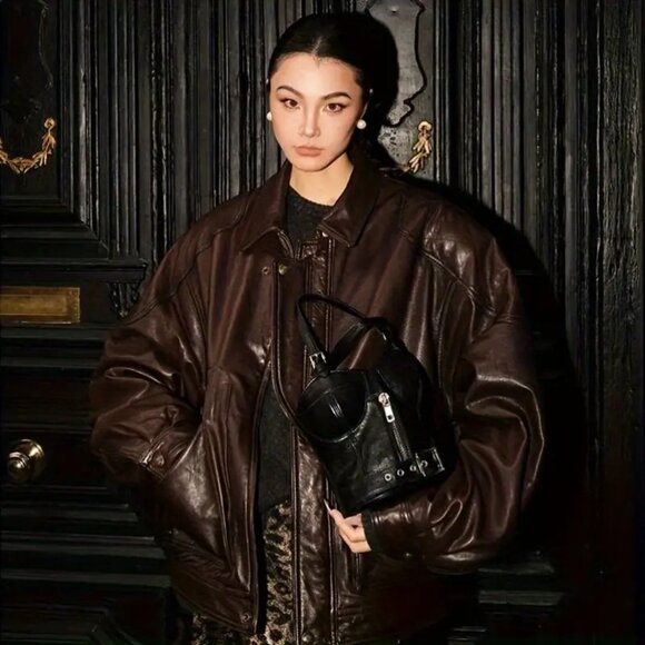 Chic Sexy Corset-Style Small Bucket Handbag Punk Purse with Bold Personality - Picture 9 of 10